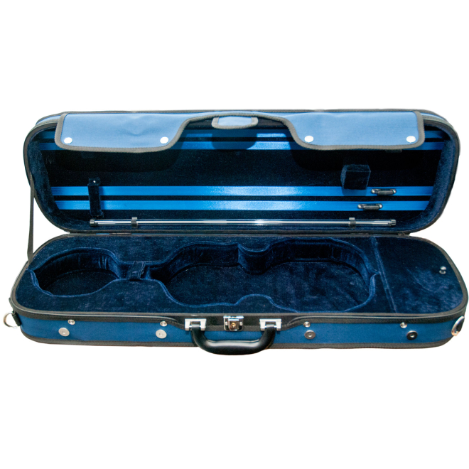 Petz Violine Etui, Holzlaminat, Nylon Hülle, Auswahl: Interior blau / Hülle blau 4/4