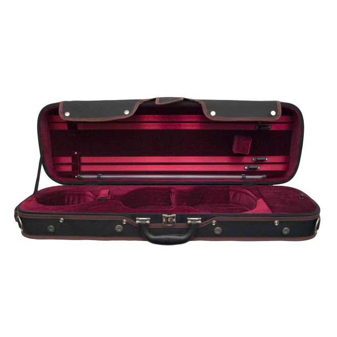 Petz Violine Etui, Holzlaminat, Nylon Hülle, Auswahl: Interior rot / Hülle schwarz 4/4