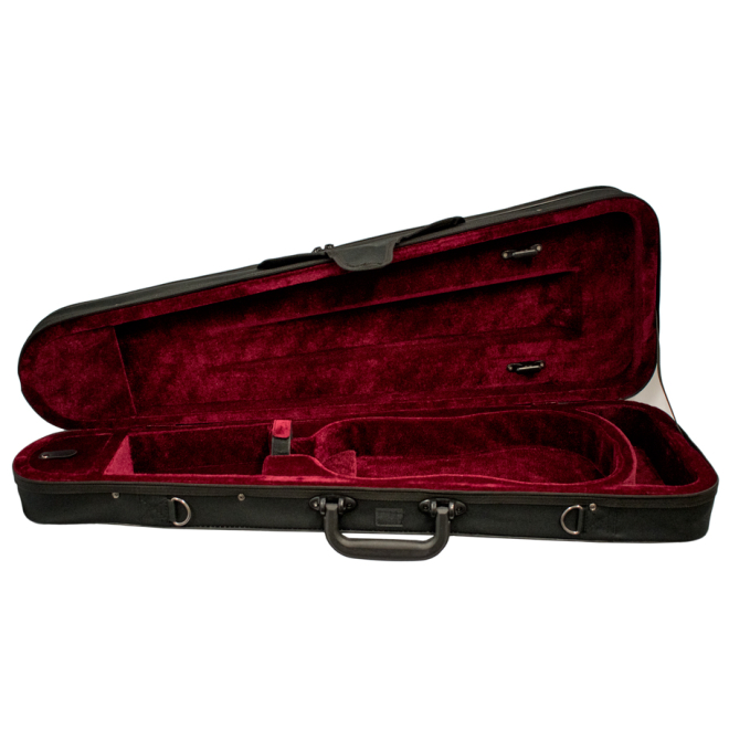 Petz hardfoam case, triangular, shoulder rest compartment, select: interior red / cover black 4/4