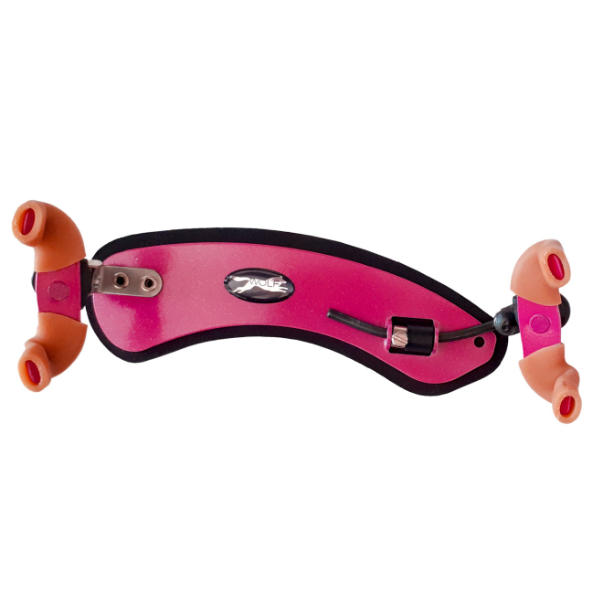 Wolf Forte Secondo Schulterstütze für Violine 1/2 - 1/4, einstellbare Höhe, Farbe: pink