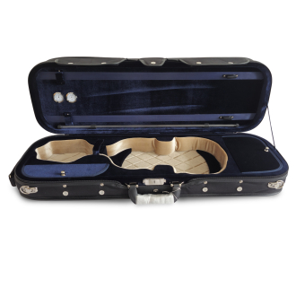 Violine Etui, gute Qualtität, Auswahl: Interior blau/beige / Hülle schwarz