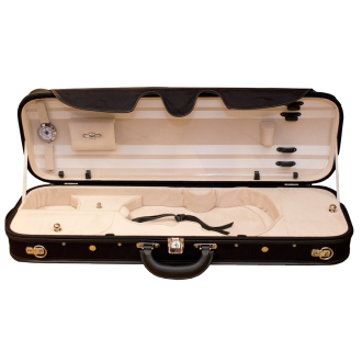 Negri Violine Etui "Milano", Farbe: schwarz / beige