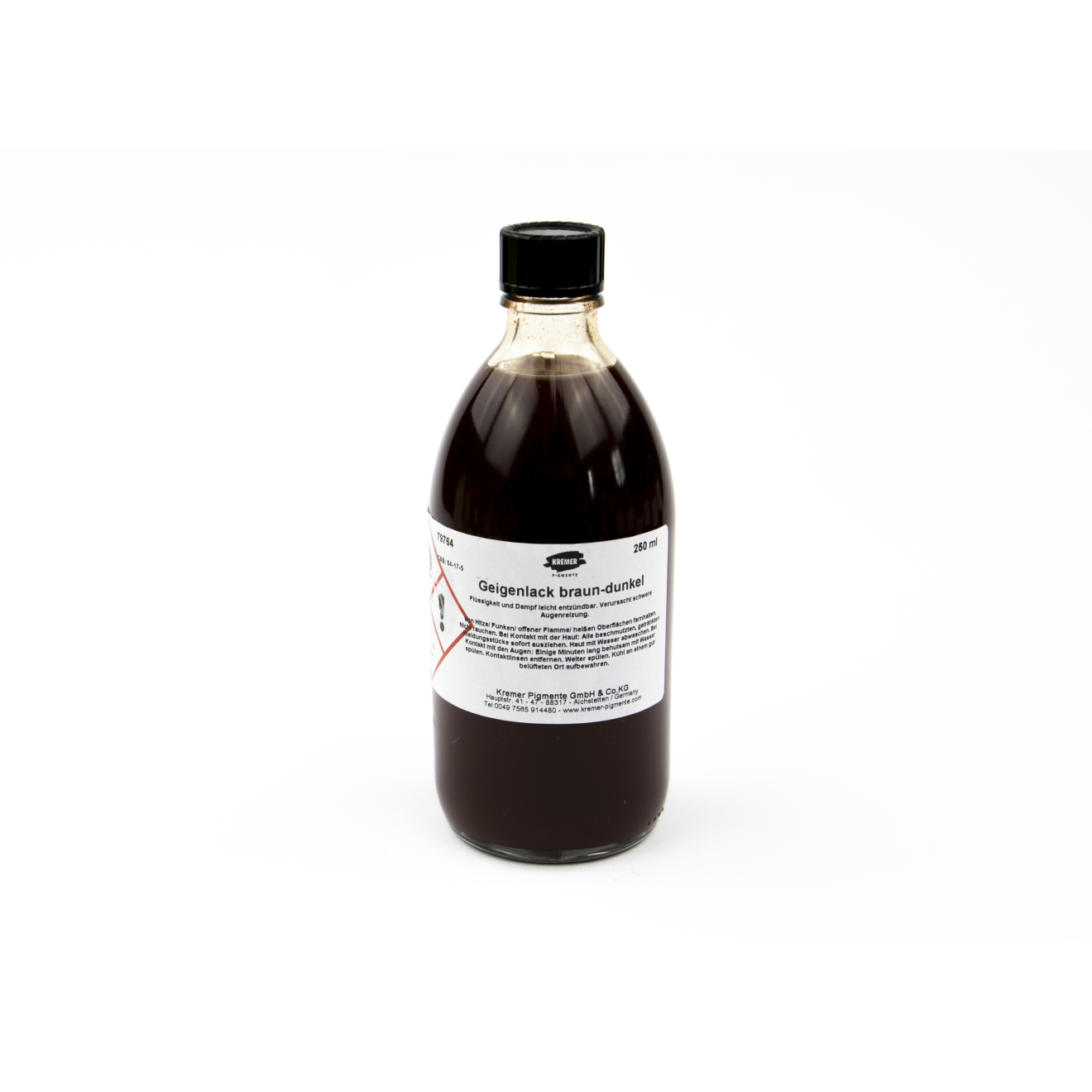 Kremer violin varnish, brown-dark - 250ml