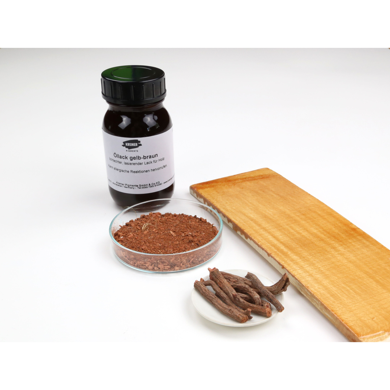 Kremer Öllack, gelb-braun, mit Krapplack, 30ml