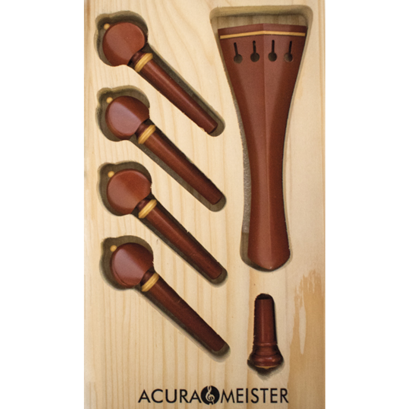 Acurameister Set 6 pcs. viola, boxwood, pin and collar boxwood