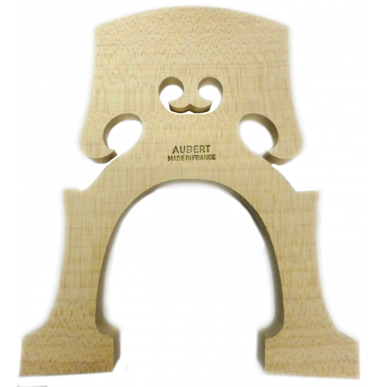 Aubert cello bridge, with stamp, treated, Belgian model
