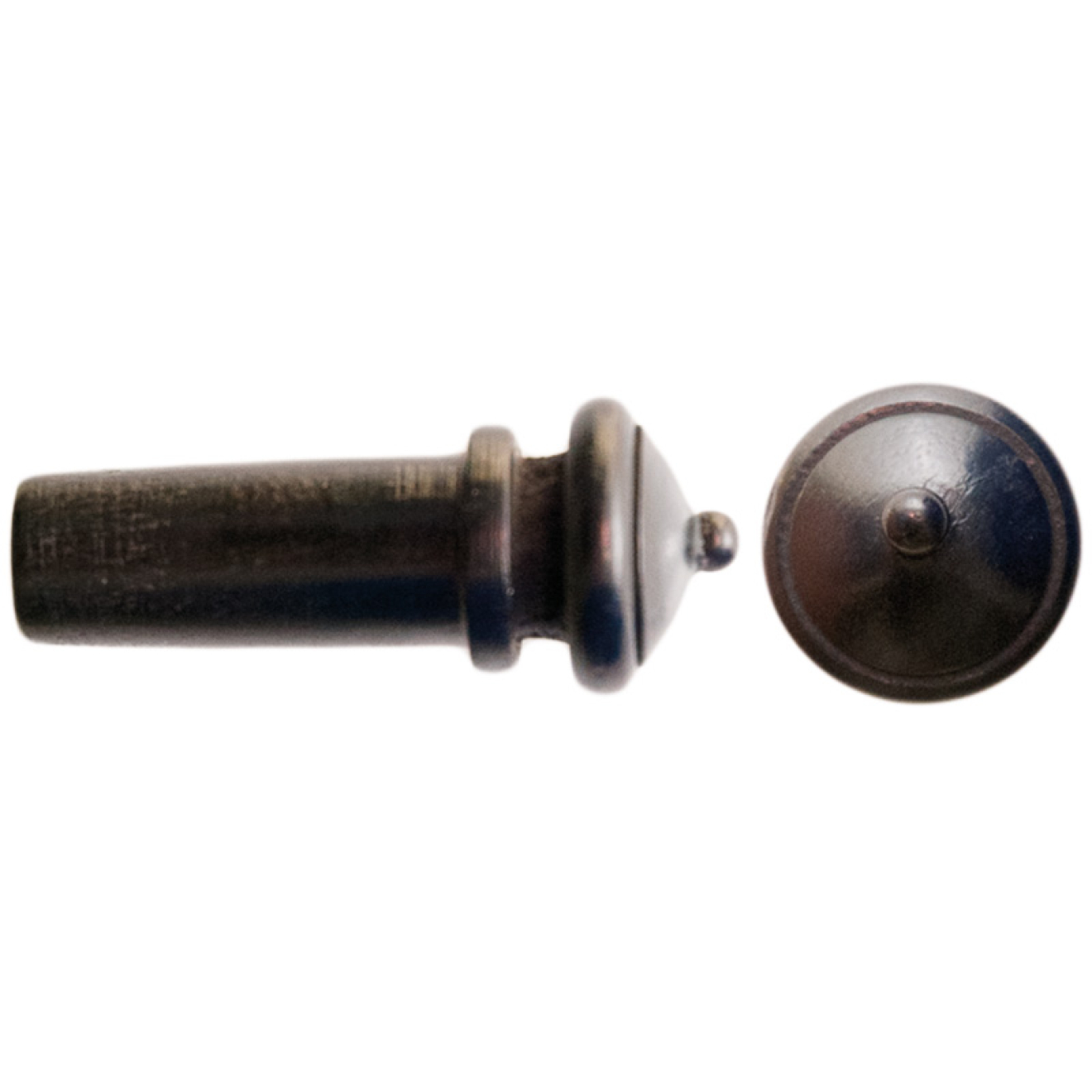 Petz Violine Endknopf, Ebenholz, englisches Modell, schwarzer Knopf