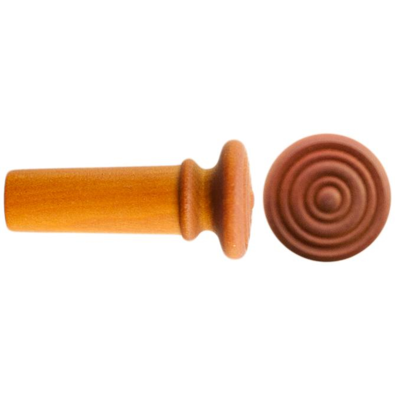 Tempel Violine Endknopf, Buchsbaum, mit feinen Rillen