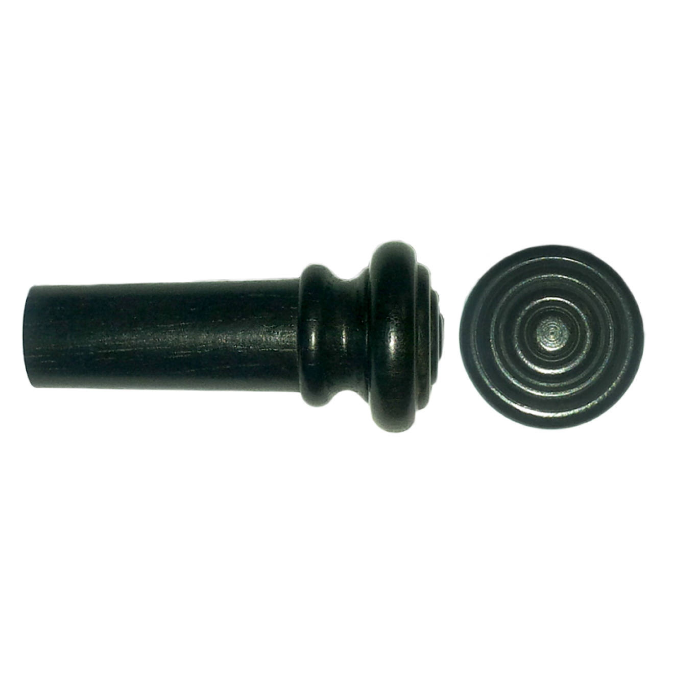 Acurameister Viola InSight Endknopf, Ebenholz, mit 3 Rillen, mittel