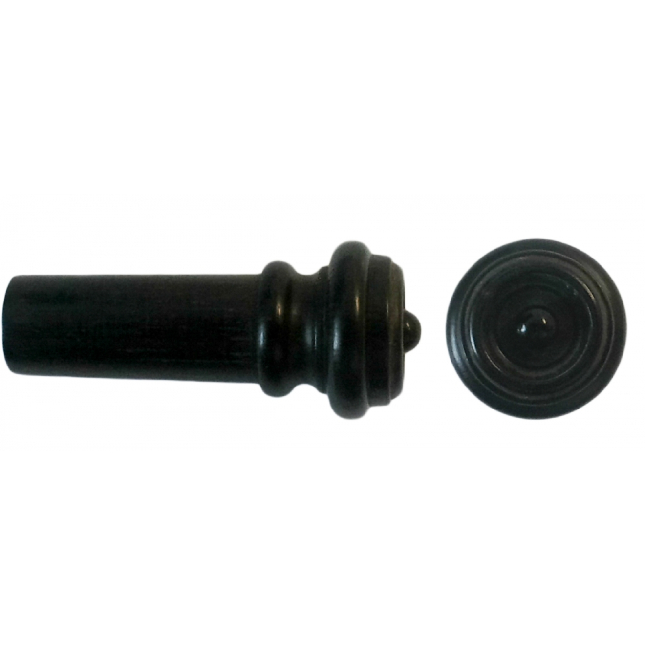 Acurameister Violine InSight Endknopf, Ebenholz, mit Horn Knopf und Ring