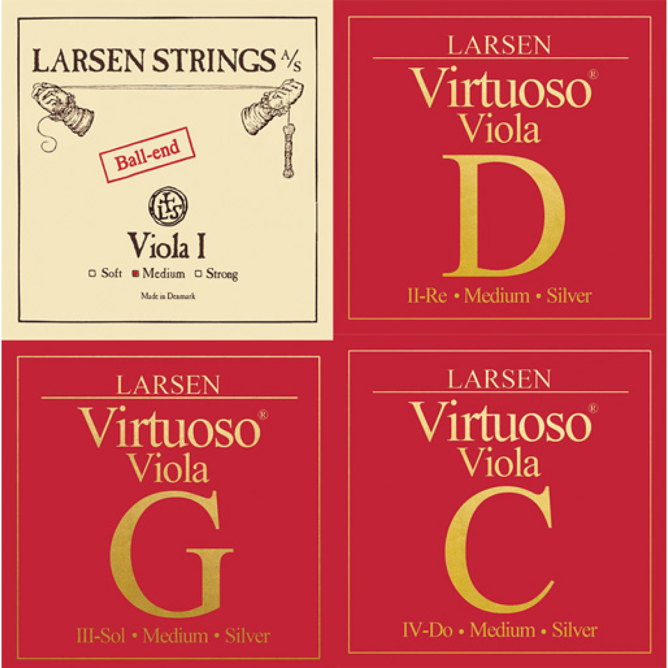 Larsen Virtuoso viola SET, A-ball end