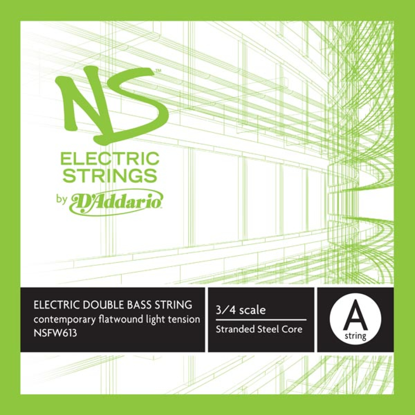 D`Addario NS Electro zeitgenössischer Bass A 3/4