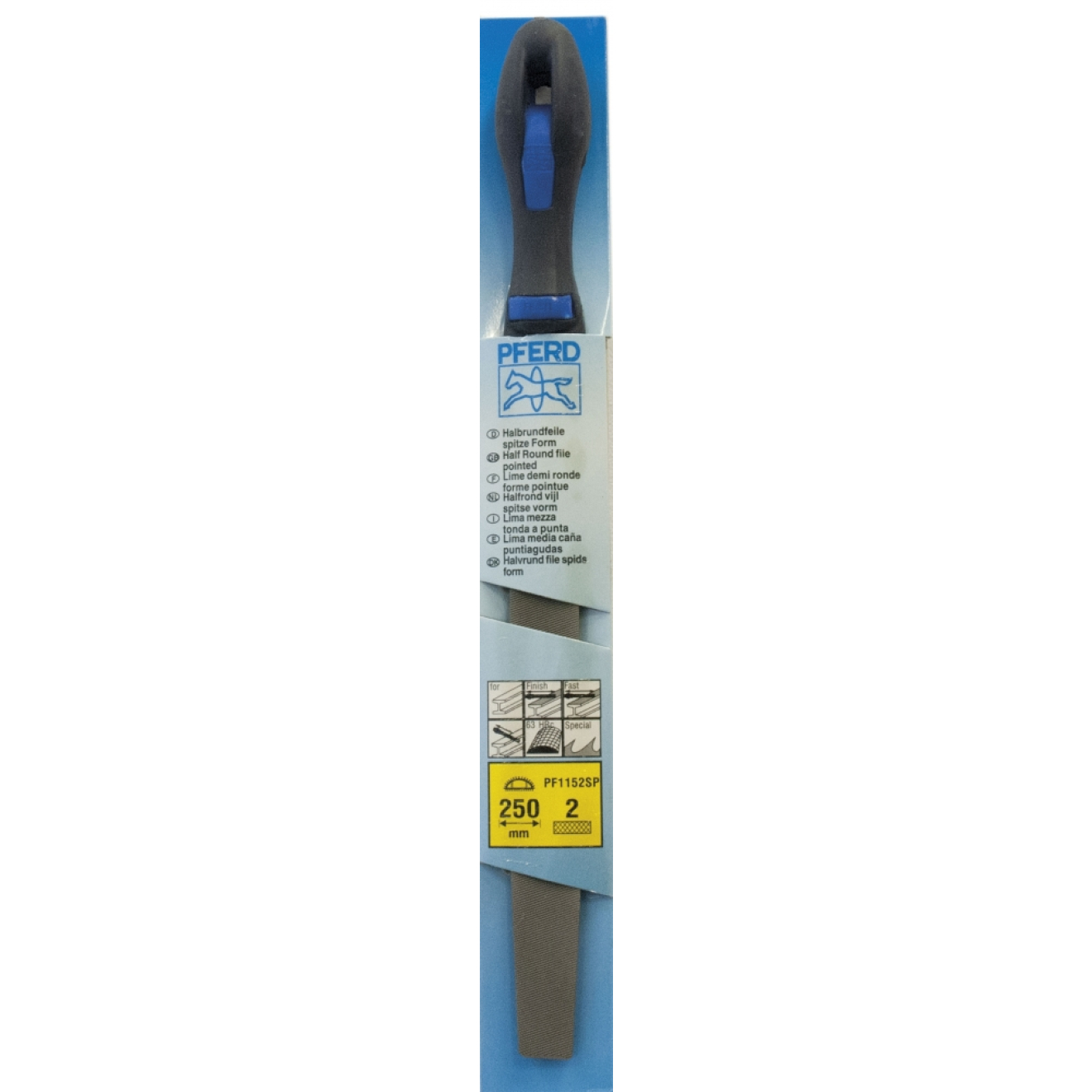Pferd Half round file pointed end, 250mm