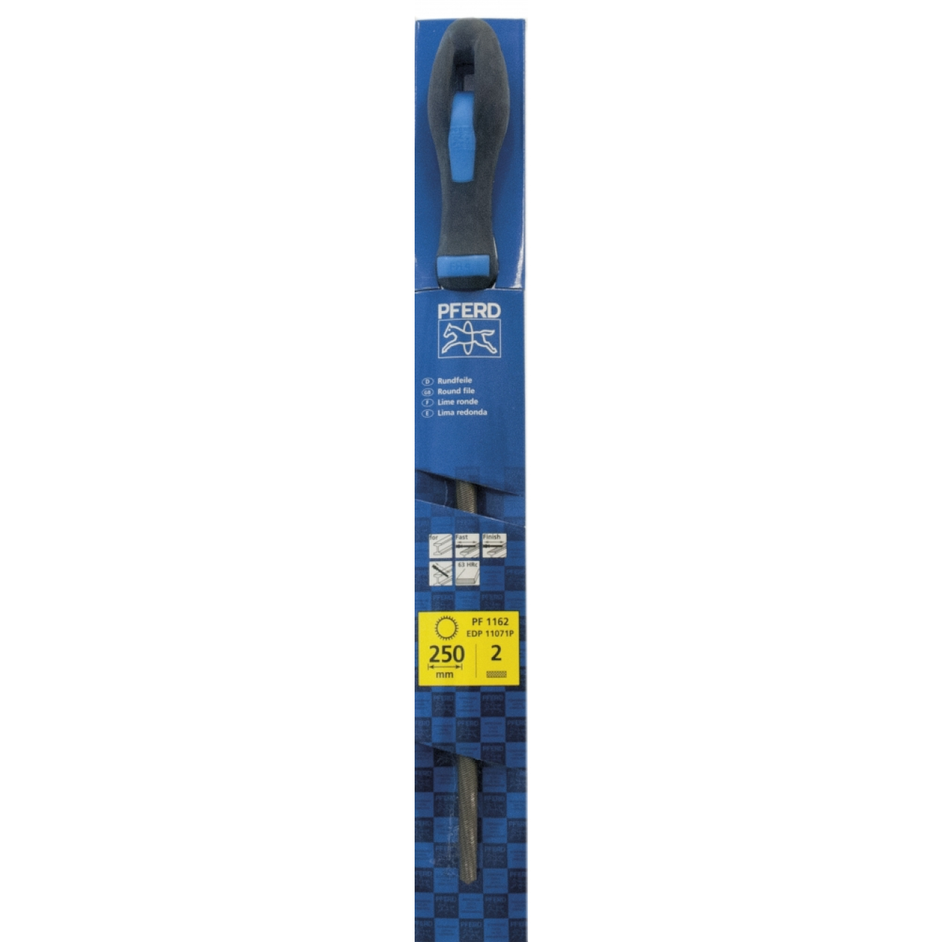 Pferd Rundfeile spitz, 250mm