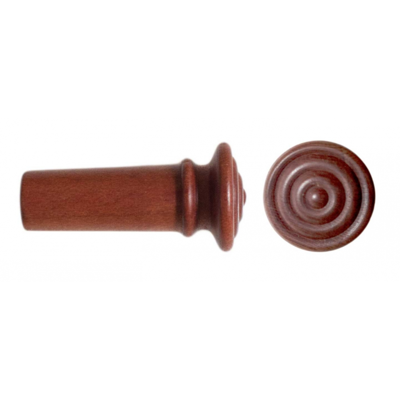 Tempel Violine Endknopf, Pflaume, mit Rillen, 8,5mm