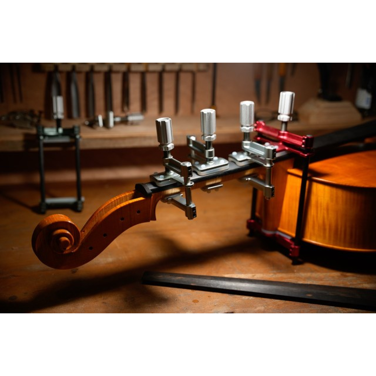 CAG Assembly clamp for fingerboard cello (silver)