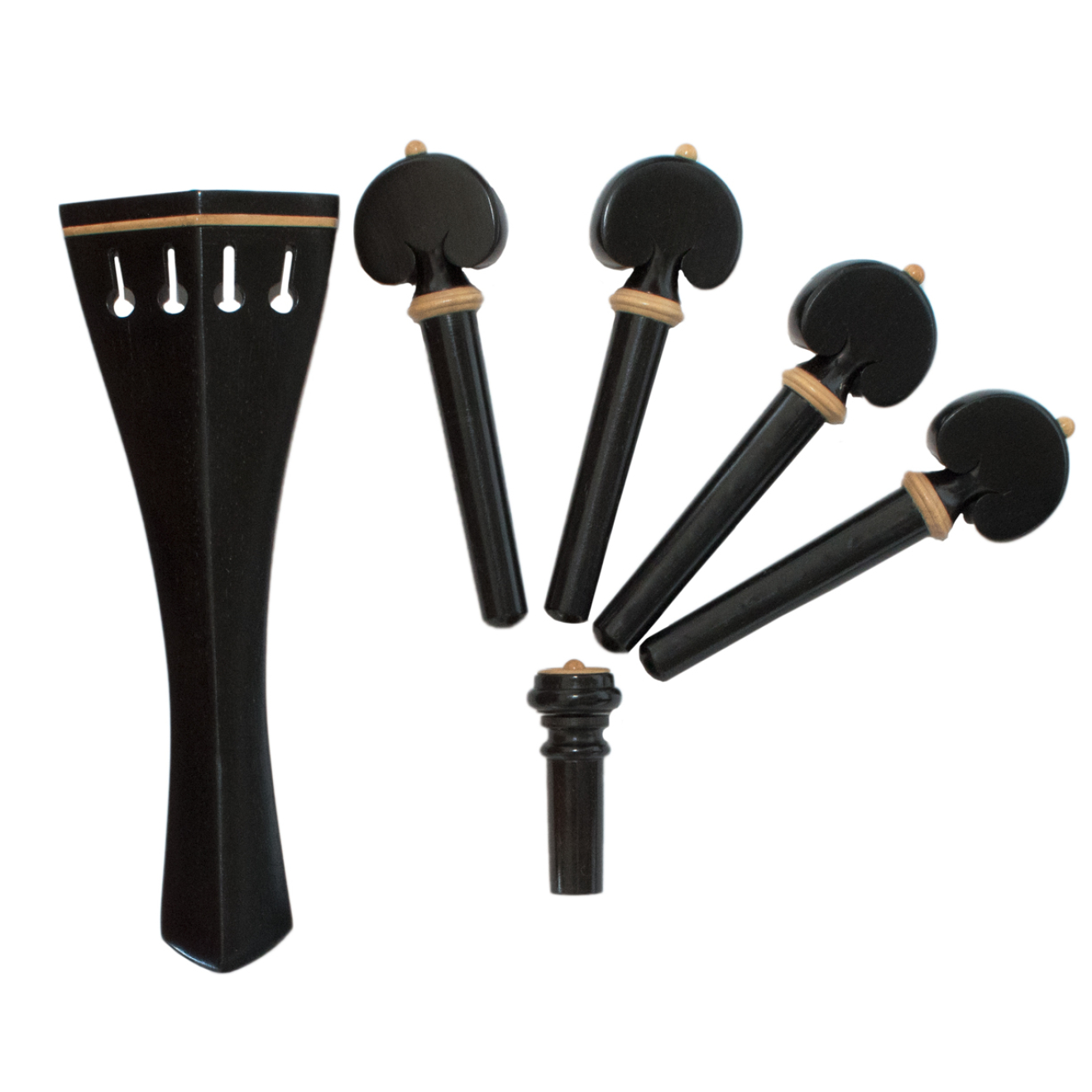 Acurameister Set 6 pcs. violin, ebony, pin and collar boxwood