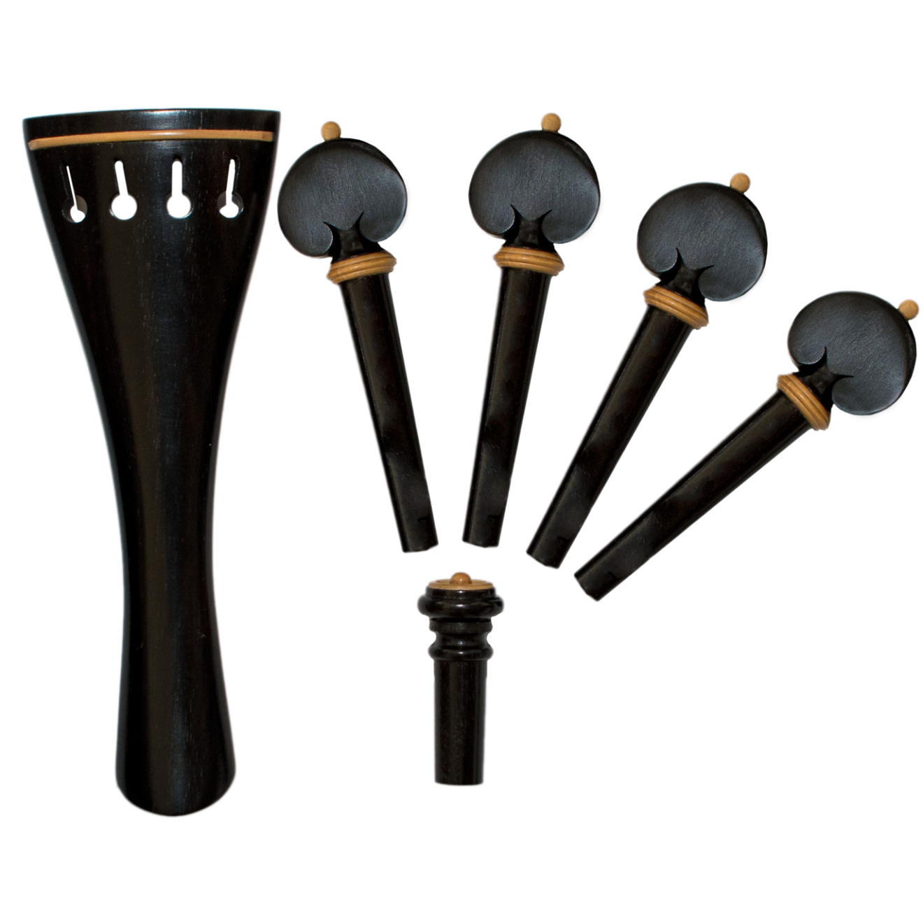 Acurameister Set 6 pcs. violin, ebony, pin and collar boxwood