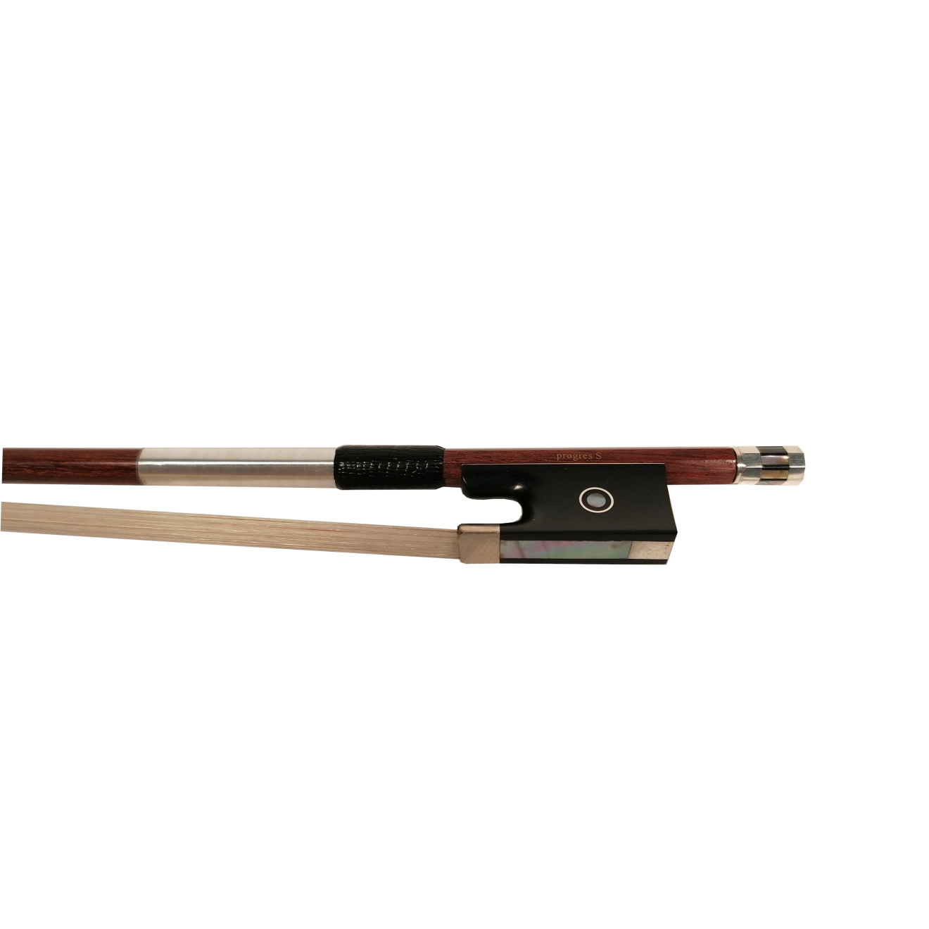 "progres S" Violin Holzbogen mit Karbonkern - Silberfitting
