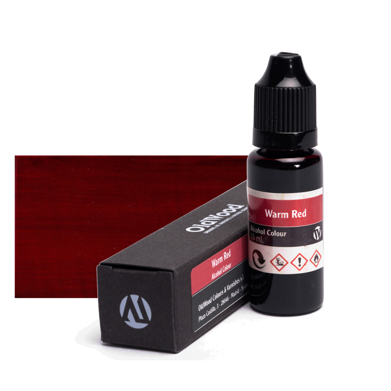 Old Wood Alkohol Farbe warmes Rot, 15ml