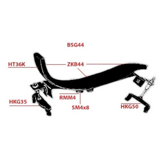 Bonmusica Halteklaue 30mm für Violine 3/4