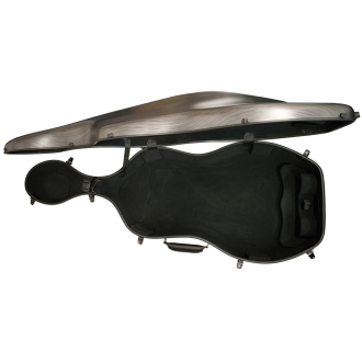 Cello Etui, extraleicht, schwarz/silber metallic