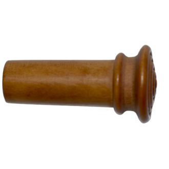 Tempel Violine Endknopf, Buchsbaum, mit Rillen