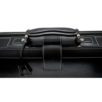 Exklusives Violine GL-Lederetui, braunes Interior
