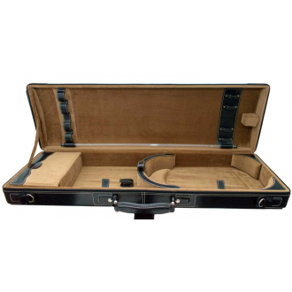 Exklusives Violine GL-Lederetui, braunes Interior