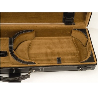 Exklusives Violine GL-Lederetui, Interior: braun