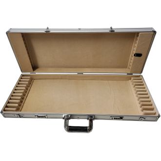 Petz Aluminium Etui für 24 Bögen, (Violine, Viola oder Cello), stabil und leicht
