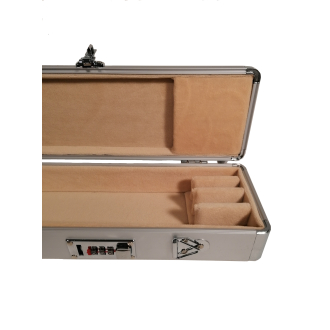 Petz Aluminium Etui für 4 Bögen, (Violine, Viola oder Cello), stabil und leicht